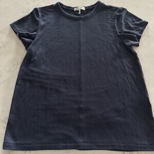 RAG & BONE Navy Stretch Tee Top L Short Sleeve Modal Blend Slim Classic Simple